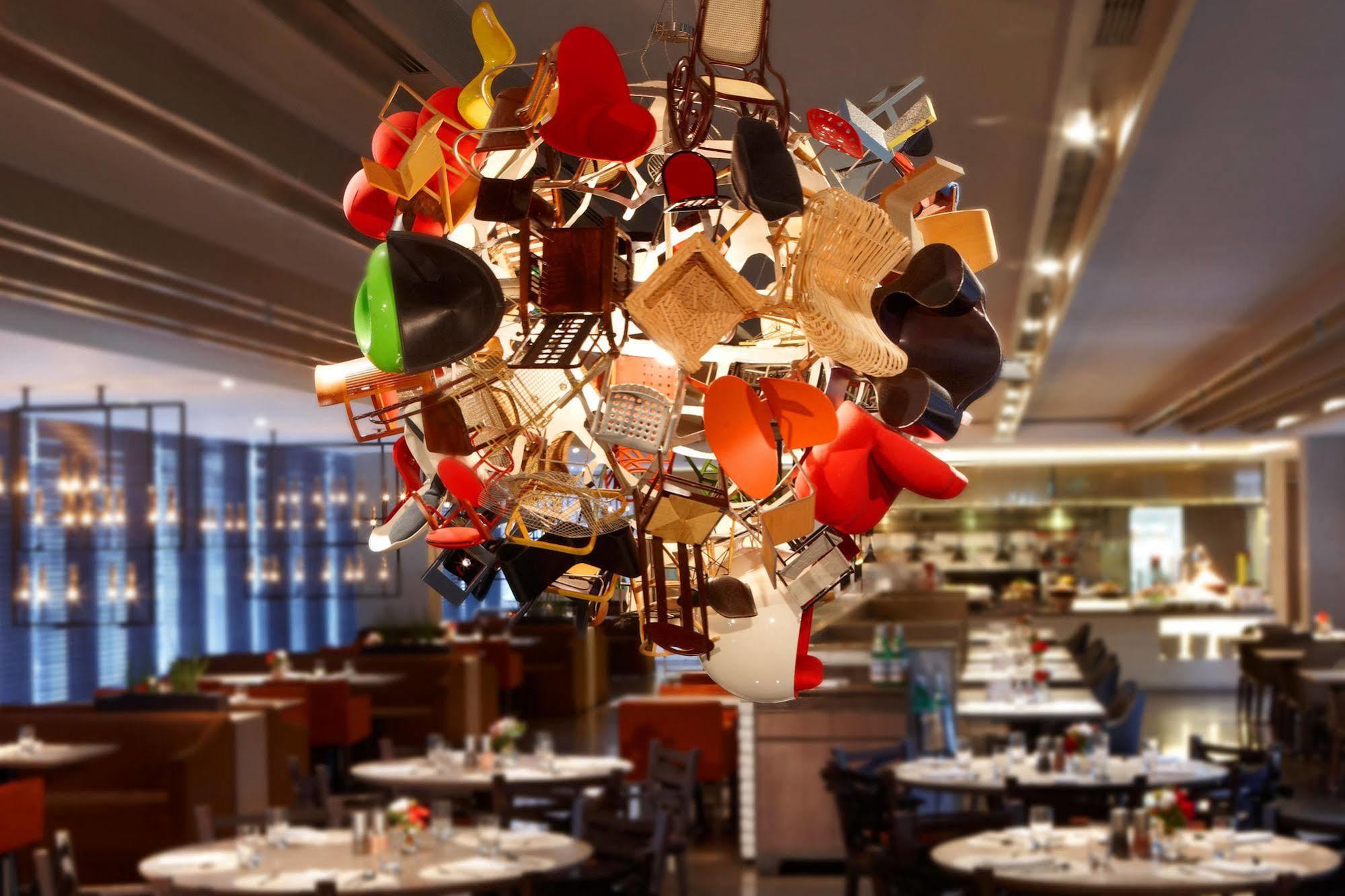 Hotel Humble House Taipei, Curio Collection By Hilton Exteriér fotografie The restaurant's interior